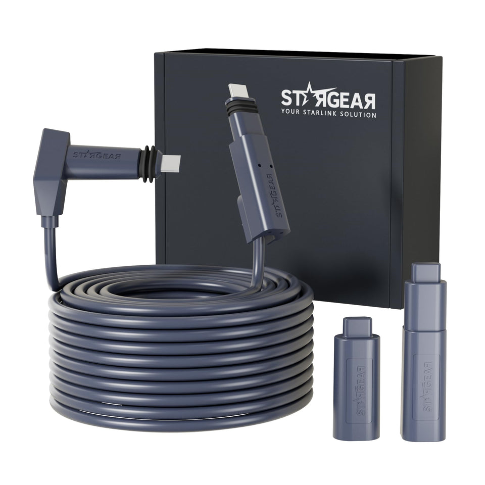STARGEAR front packaging showing the replacement Starlink Gen2 cable and benefits