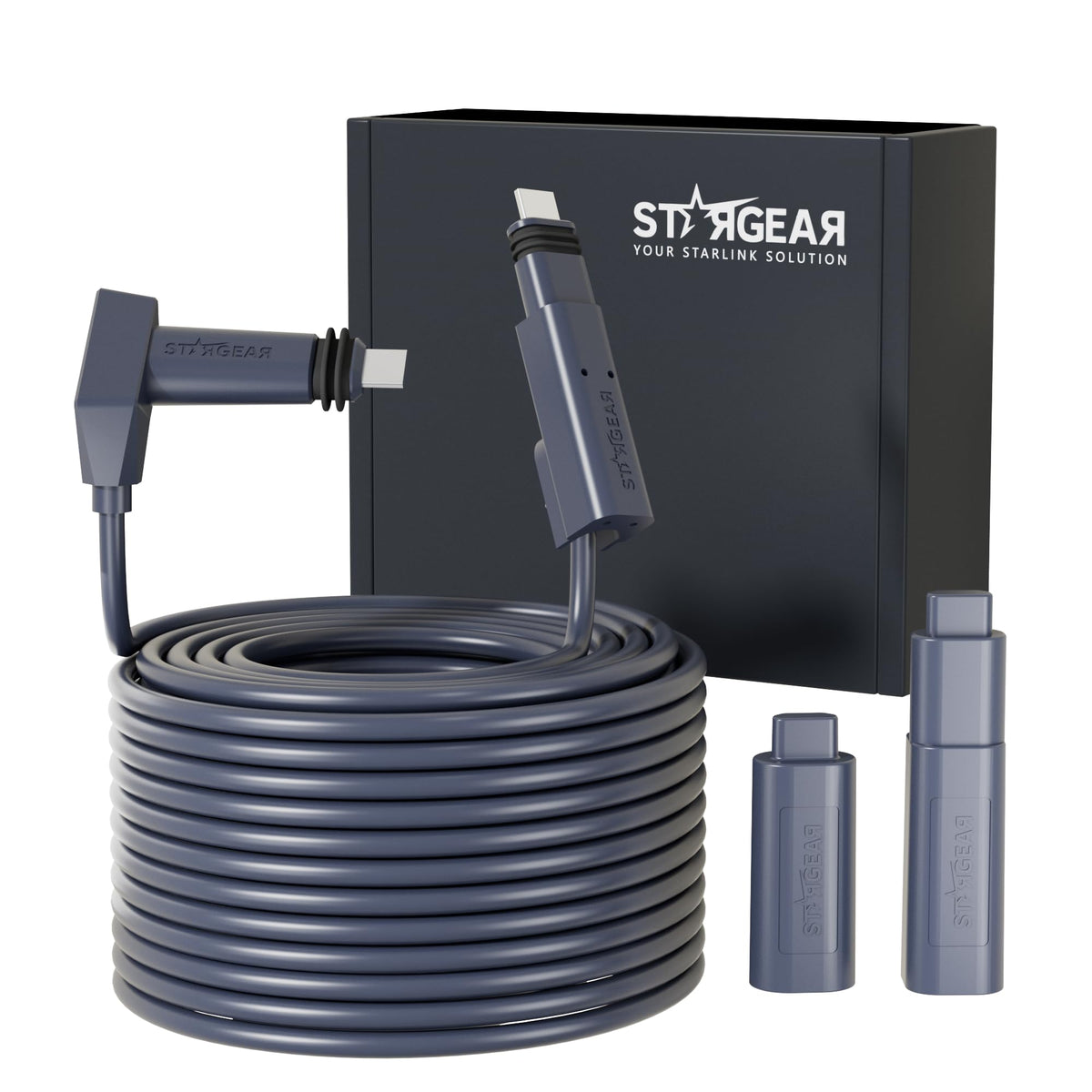 STARGEAR Starlink cable 75ft connectors for stable indoor and outdoor use