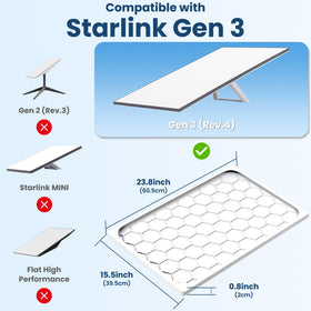 STARGEAR Starlink Gen 3 Case front view shows weather-ready protection against rain.