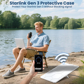 STARGEAR Starlink Gen 3 Case waterproof seal protects during rain and spray.