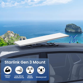 STARGEAR Starlink Gen3 mount shows dual lockable mechanism to prevent dislodging.
