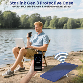 STARGEAR Starlink Gen 3 navy cover weather-ready for rooftops and boats