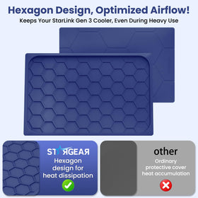 STARGEAR Starlink Gen 3 navy cover close hex texture enhancing protection