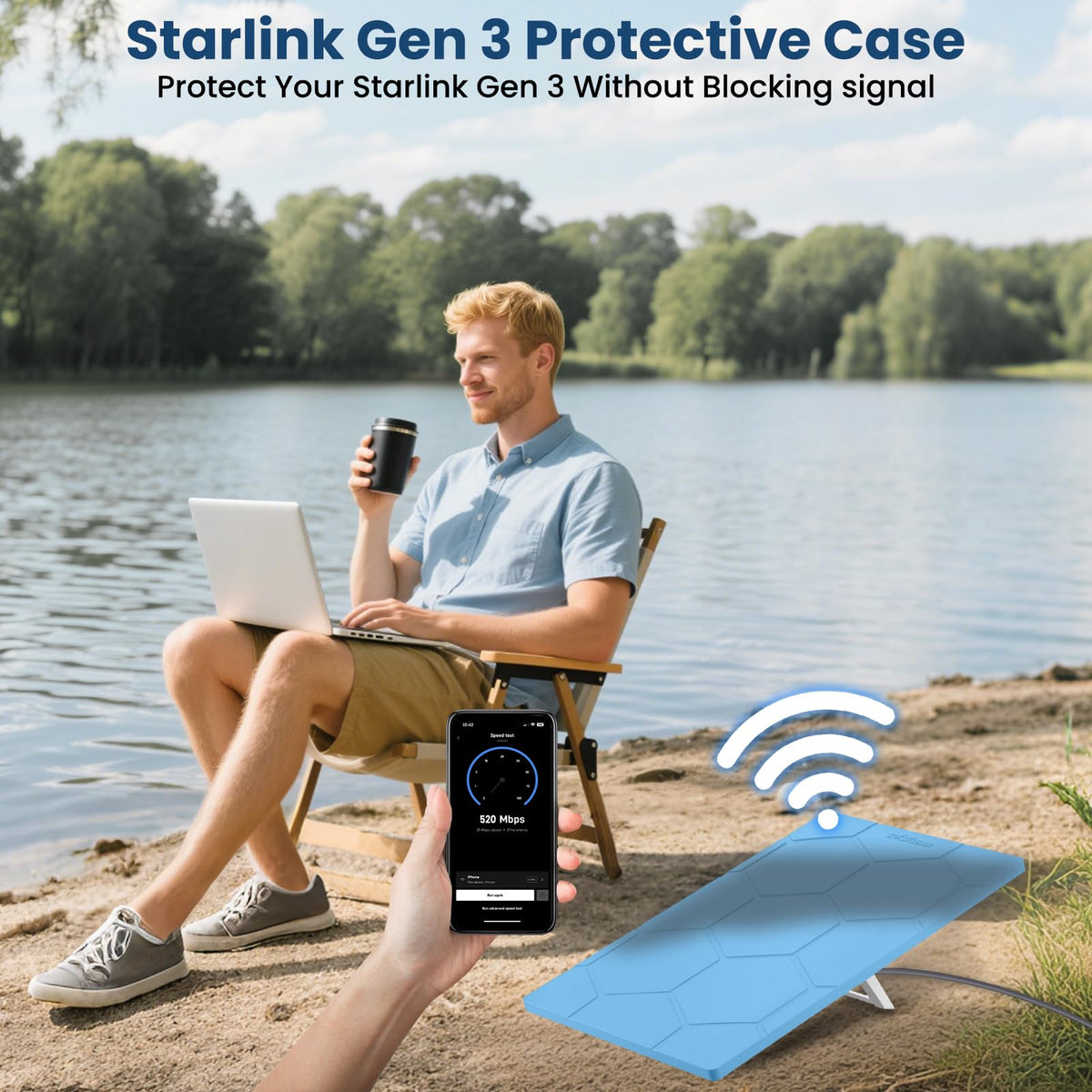 STARGEAR Starlink Gen 3 quick install cover enables tool-free mounting.