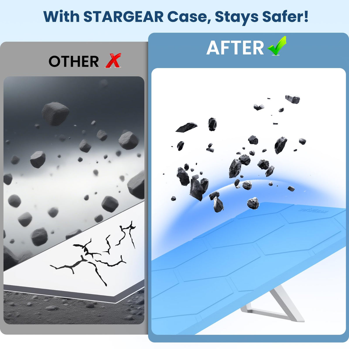 STARGEAR UV-resistant silicone resists aging and discoloration over time.
