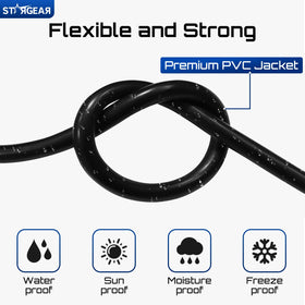 STARGEAR cable plugged into Starlink Mini terminal illustrating plug-and-play ease