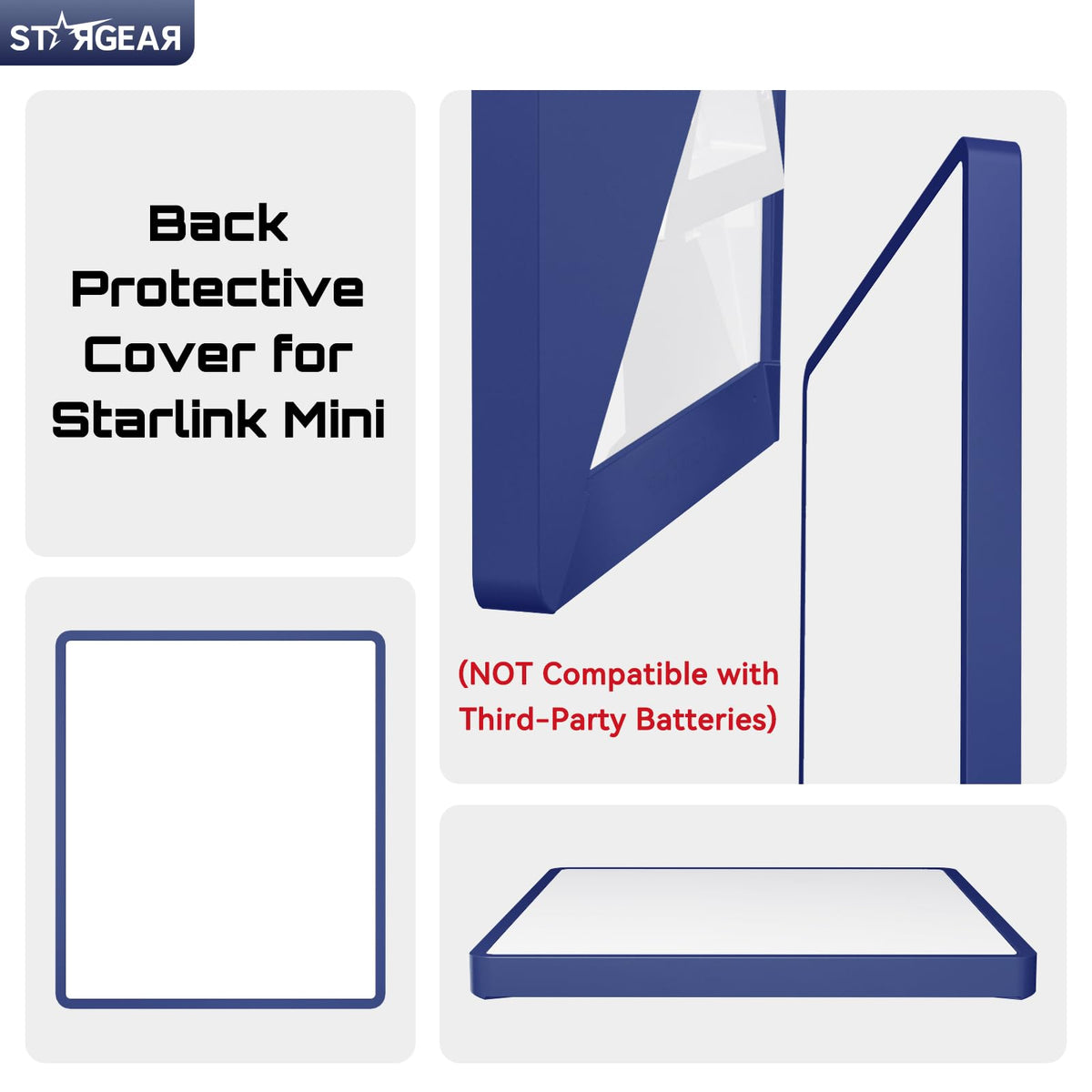 STARGEAR back view displaying precise cutouts for connectors and access