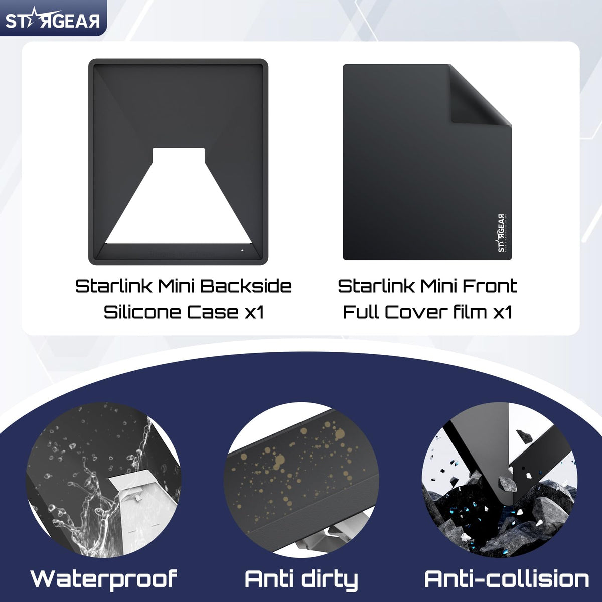 STARGEAR size comparison beside a hand showing compact portable scale
