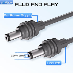 STARGEAR close-up of metal barrel connector for reliable contact benefit