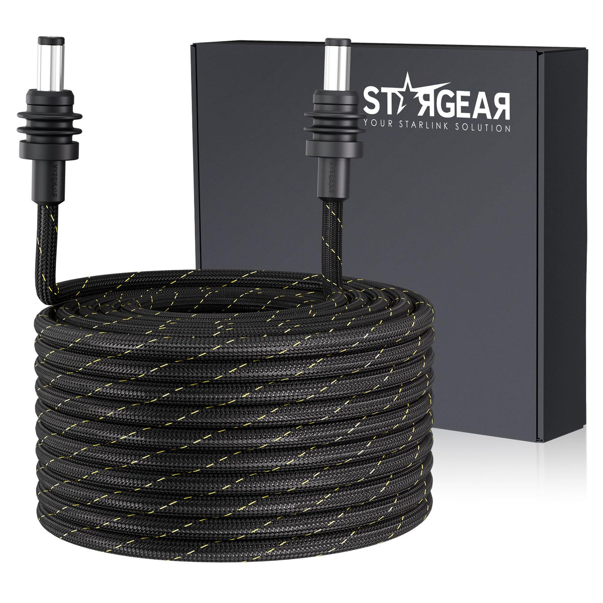STARGEAR Starlink Mini front view showing full cable and connector benefit durability