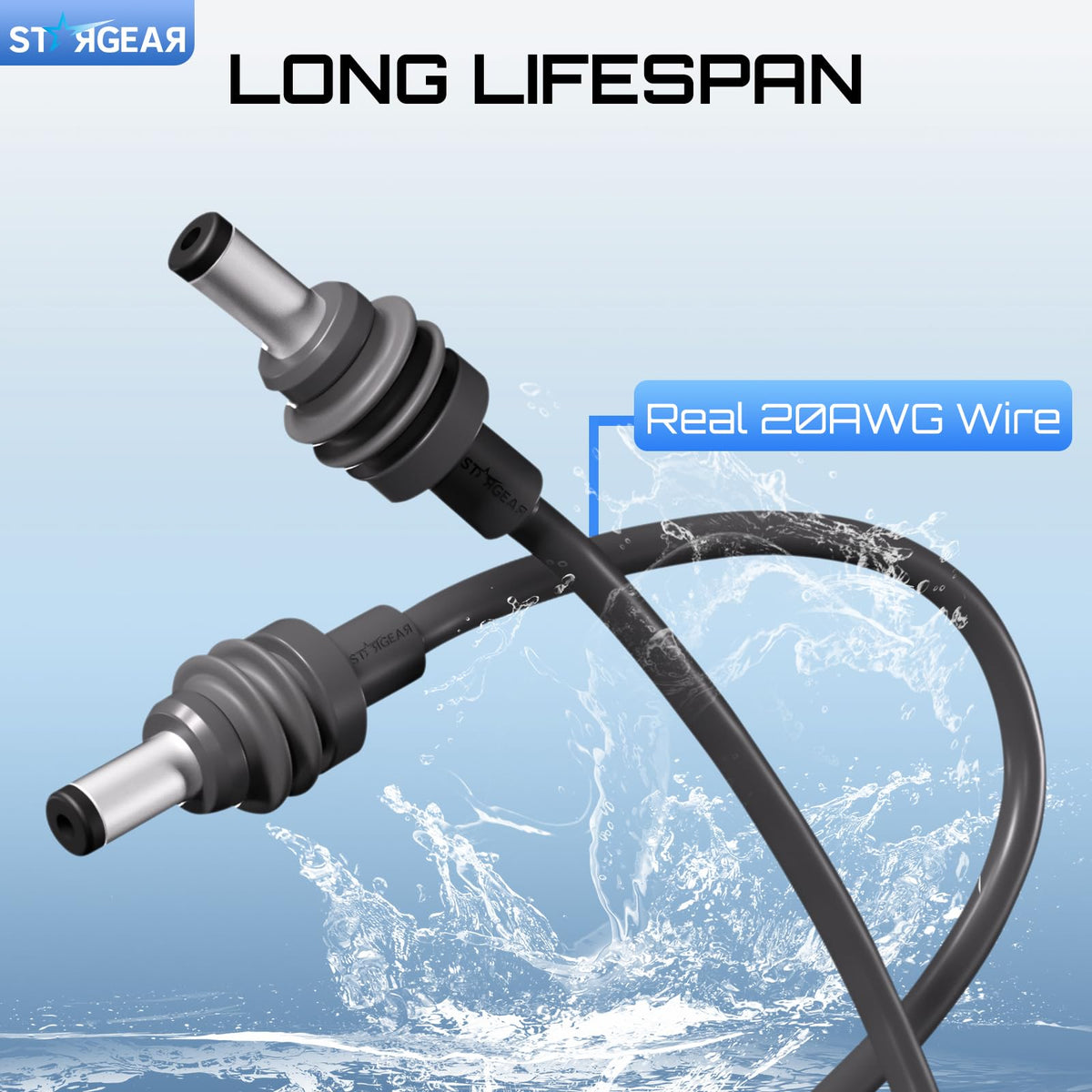 STARGEAR cable connected to Starlink Mini on a rooftop for outdoor placement benefit
