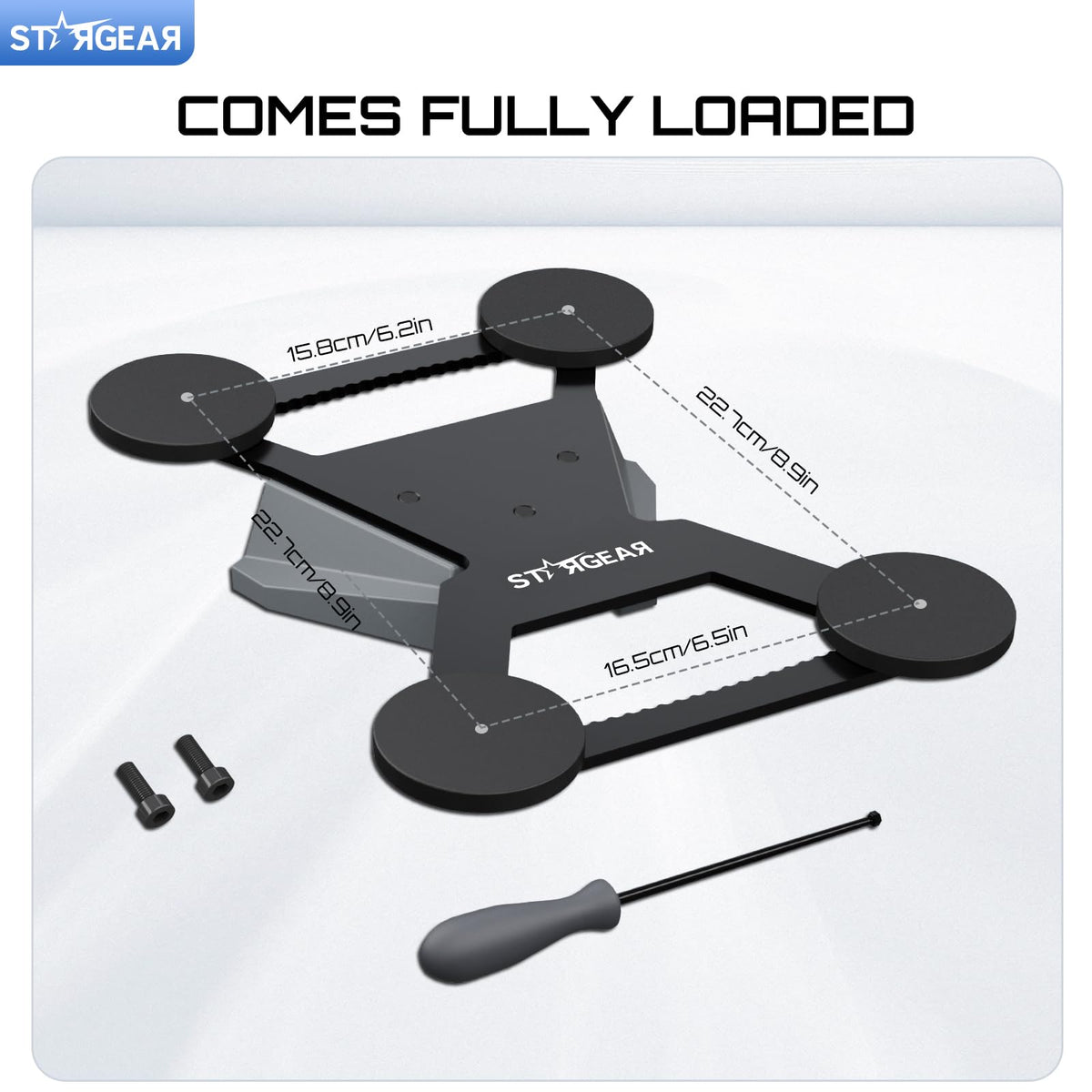 STARGEAR Starlink Mini Mount 8° tilt enhances signal stability while driving.