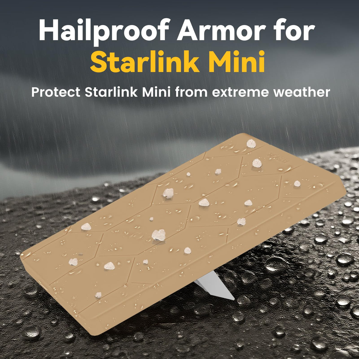 STARGEAR Starlink Mini side profile showing textured surface for impact protection