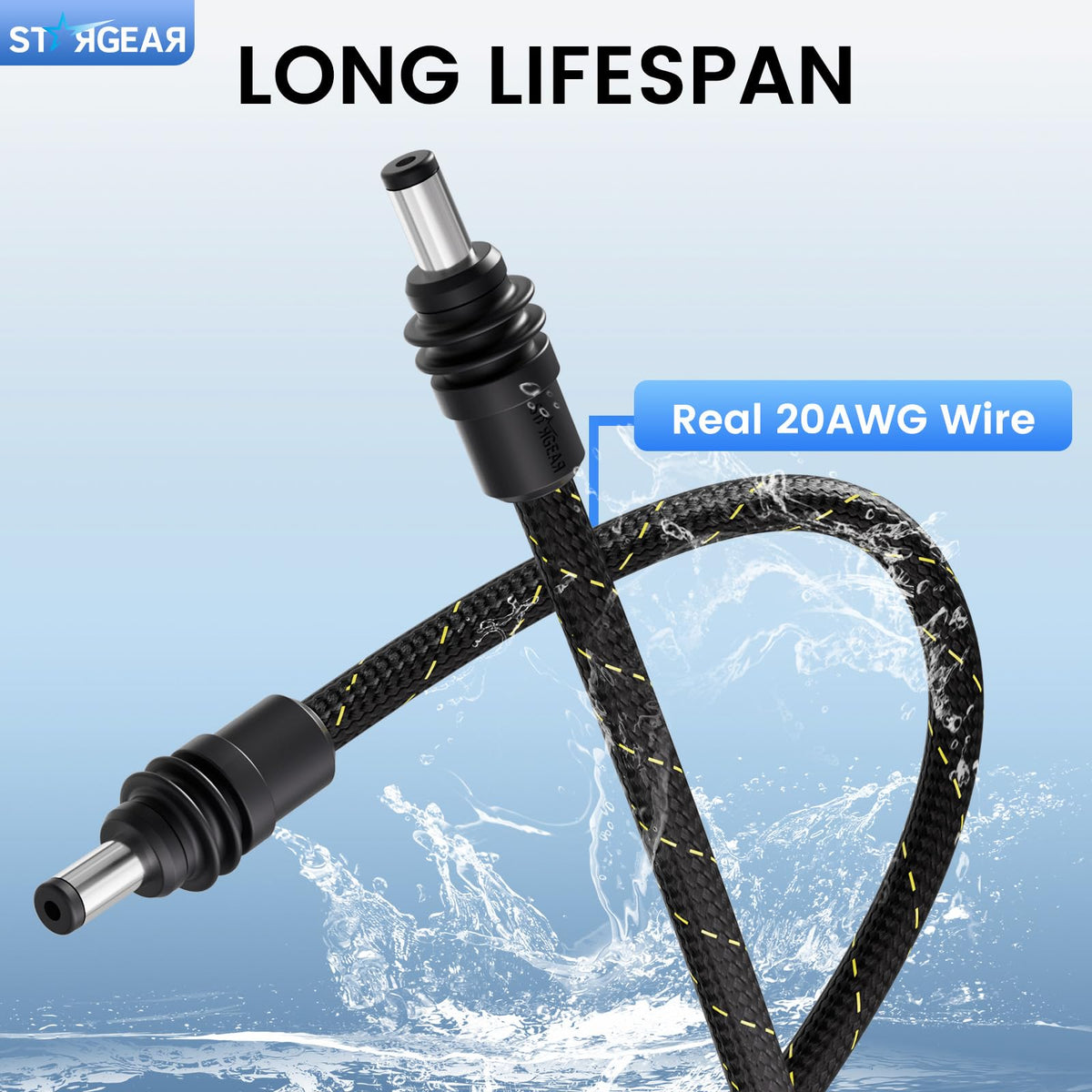 STARGEAR routed through wall opening showing easy indoor-outdoor cable passage