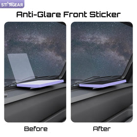 STARGEAR black anti-glare sticker applied to dish reducing reflections