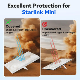 STARGEAR Starlink Mini in campsite setting showing portability and outdoor connectivity benefit