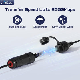 24AWG copper conductor provides strong signal with low interference.
