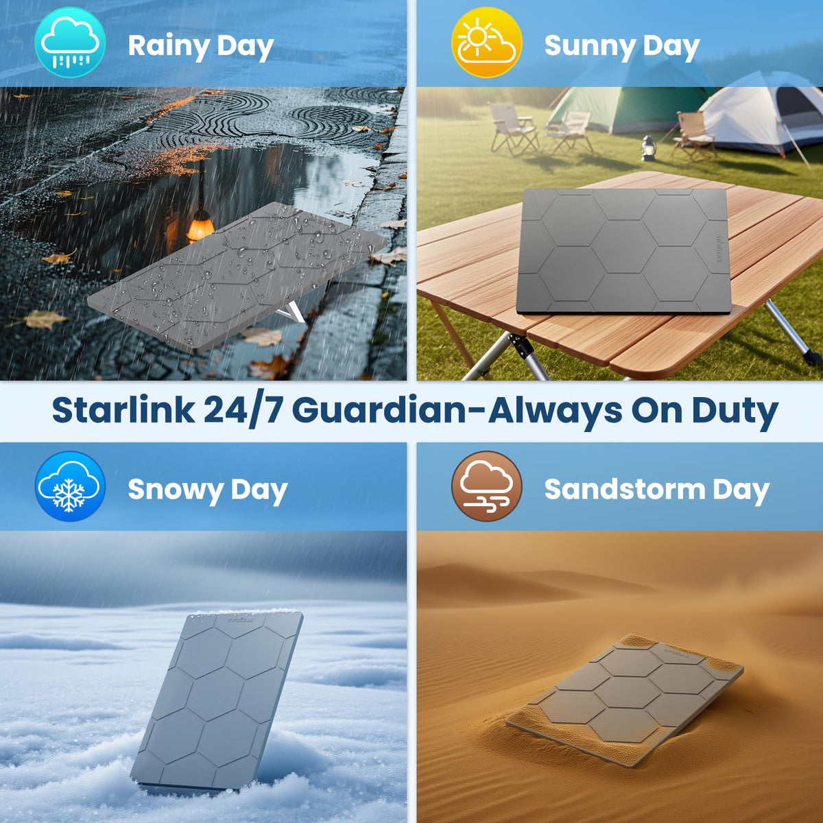 STARGEAR Starlink Gen 3 case suitable for outdoor use on rooftops and yachts