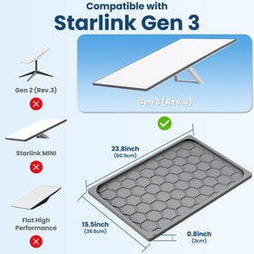 STARGEAR Starlink Gen 3 case side profile shows slim, flexible silicone for lasting protection