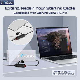 IP67 waterproof RJ45 coupler protecting Starlink connections in outdoor conditions.