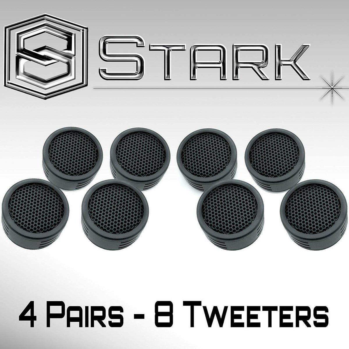 Stark Industries one-three-eight inch silk dome tweeter close-up for high frequency clarity