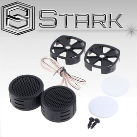 Stark Industries tweeters contents showing screws and disks for quick install