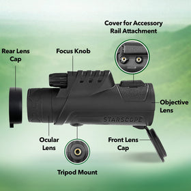 Starscope BAK4 prism provides bright, clear images in varied light.