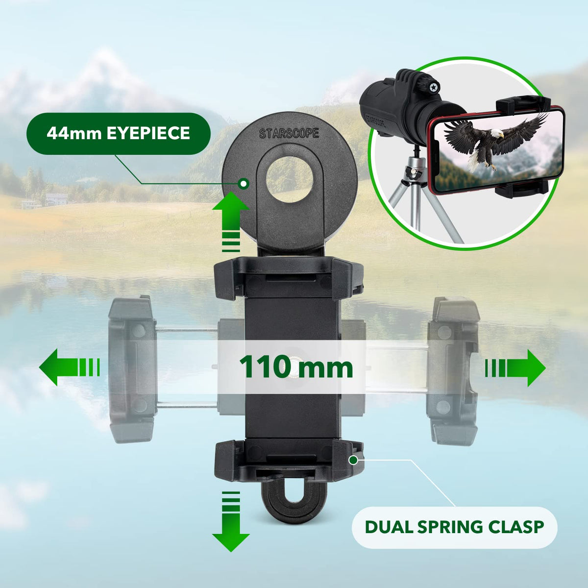 Starscope monocular is waterproof and dustproof for rugged use.