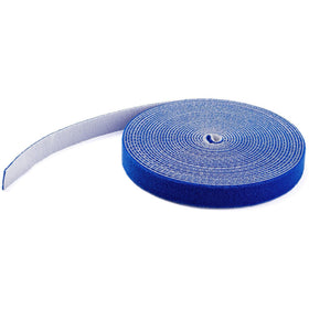 StarTech 100ft blue hook-and-loop roll for cut-to-size cable management