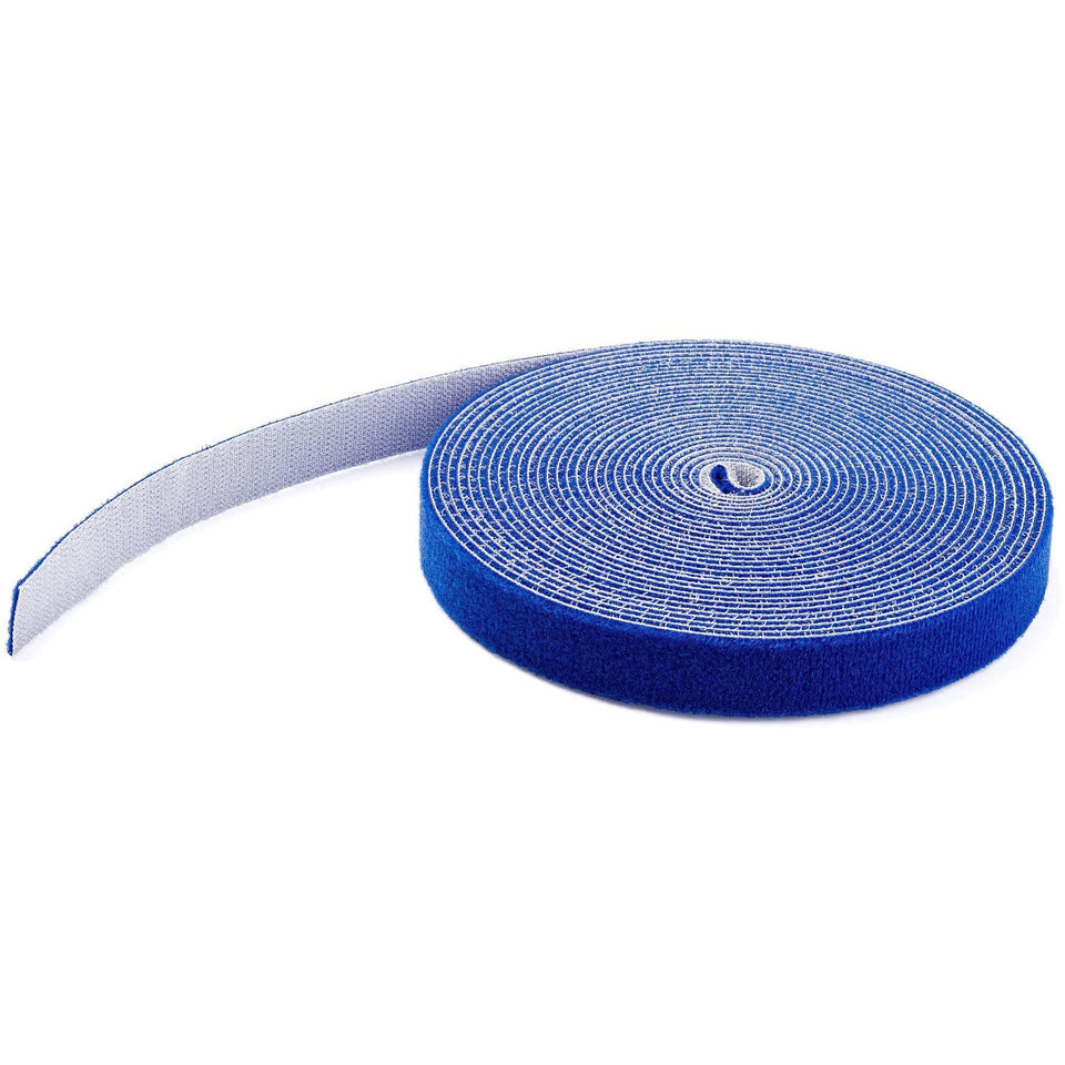StarTech 100ft blue hook-and-loop roll for cut-to-size cable management