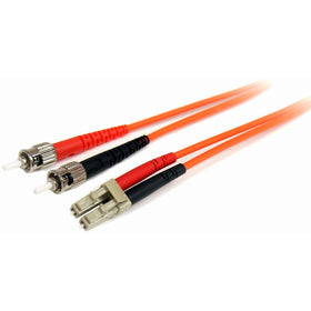 StarTech.com 1m fiber optic cable with LC to ST connectors for high-speed data links.
