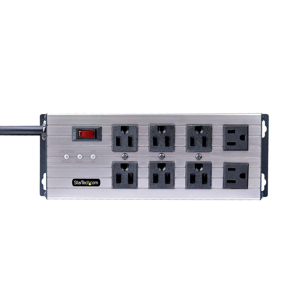 StarTech.com 3960-joule surge protector shields equipment from power spikes