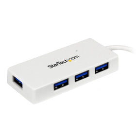 StarTech.com 4-Port USB 3.2 Gen 1 hub with built-in cable for portable laptop expansion
