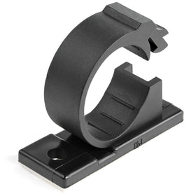 StarTech.com black nylon cable management clip adheres to multiple surfaces.