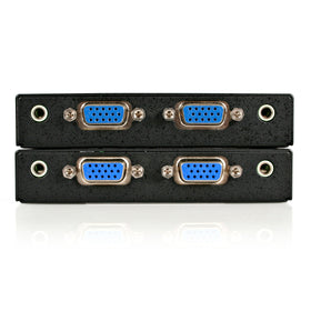 StarTech.com Cat5e cable connection enables long-distance VGA deployment.