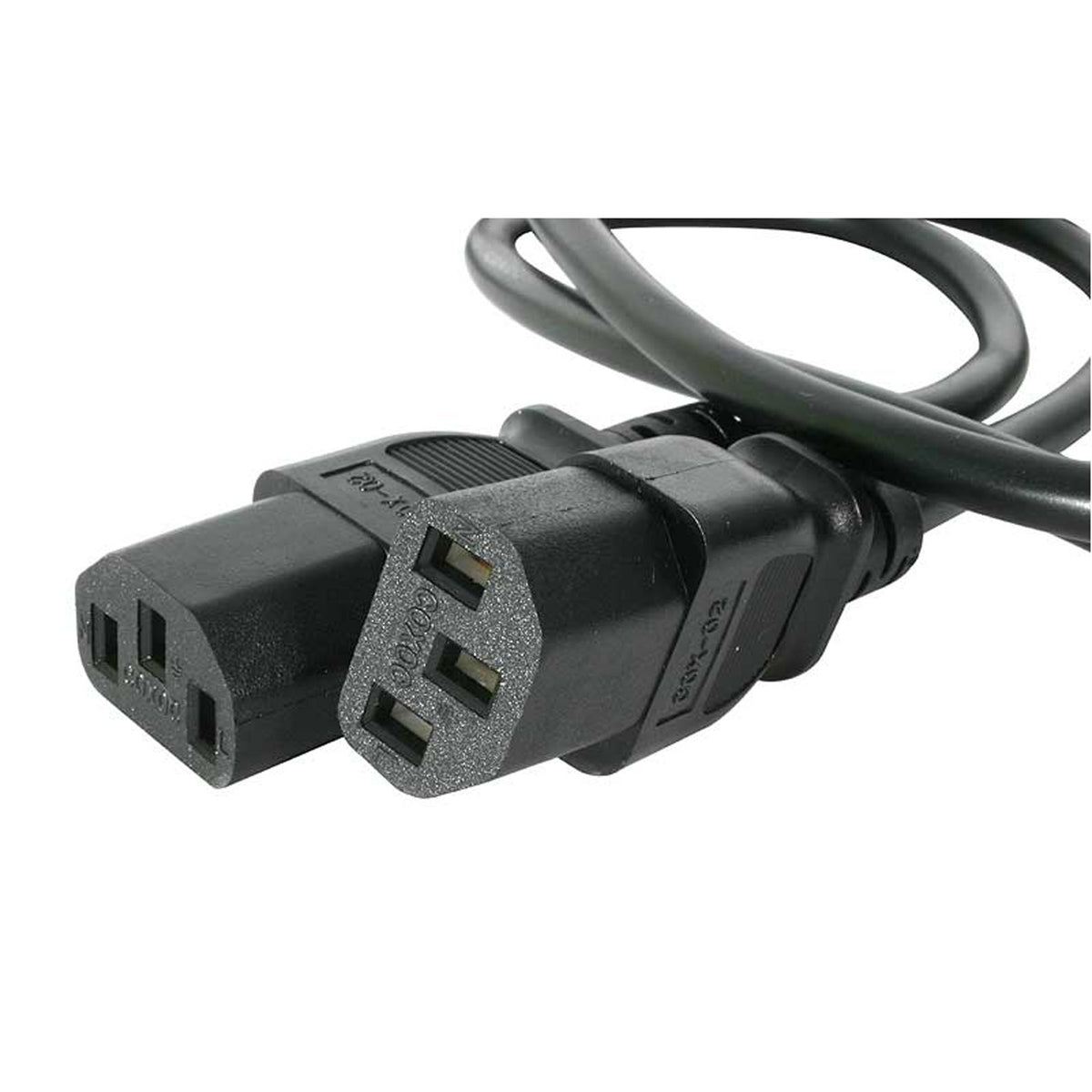 StarTech.com close-up of molded IEC C13 connector showing durable strain relief benefit
