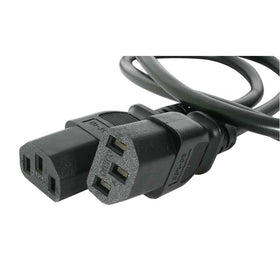 StarTech.com close-up of molded IEC C13 connector showing durable strain relief benefit