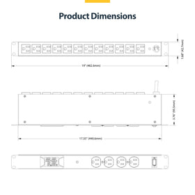 StarTech.com 15A resettable breaker protects equipment from surges