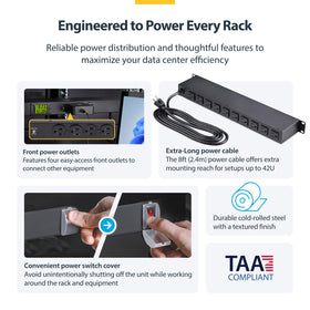 StarTech.com PDU fits 19-inch racks for data centers