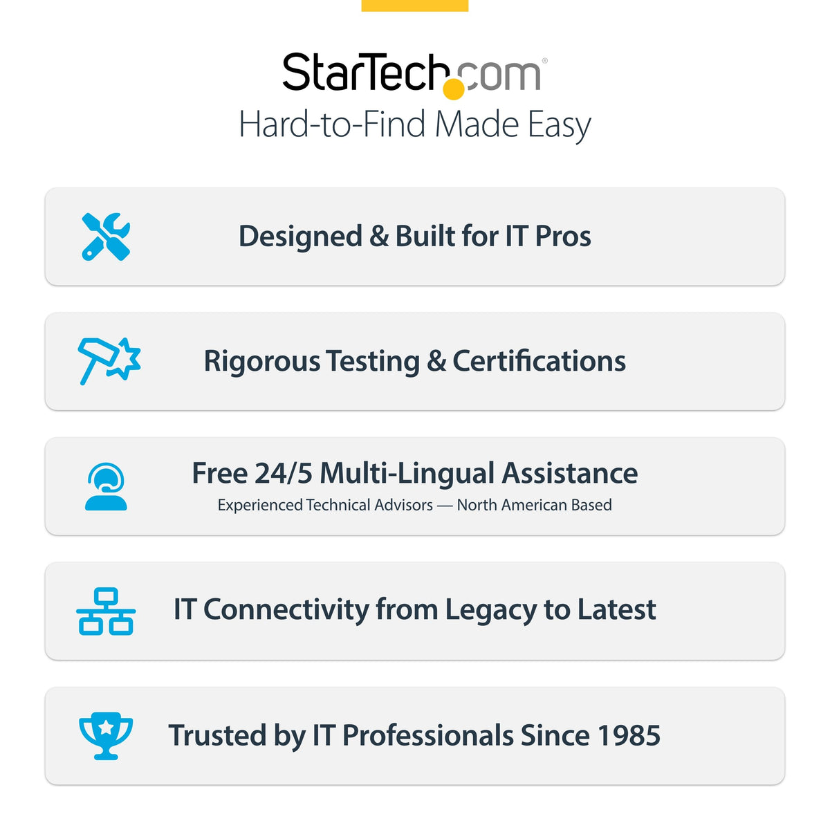 StarTech.com rugged steel construction delivers durable server room protection.
