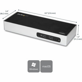 StarTech.com DK30ADD USB 3.0 dock with DisplayLink for broad OS support.