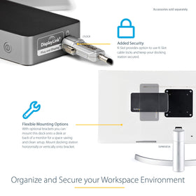StarTech.com DK30CHHPD K-slot and cable management for tidy desks