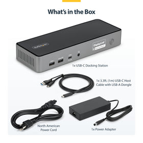 StarTech DisplayLink outputs enabling cross-platform multi-monitor support.