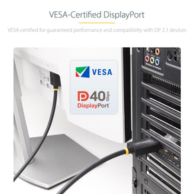 StarTech.com DP40 cable with braided shield delivering EMI-protected clear video