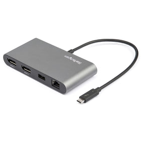 StarTech.com dual monitor Thunderbolt mini dock front view with 4K outputs