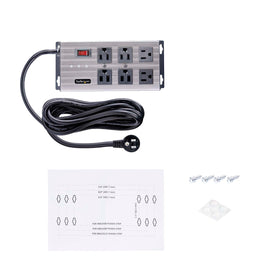 StarTech power strip in server room setup for network devices