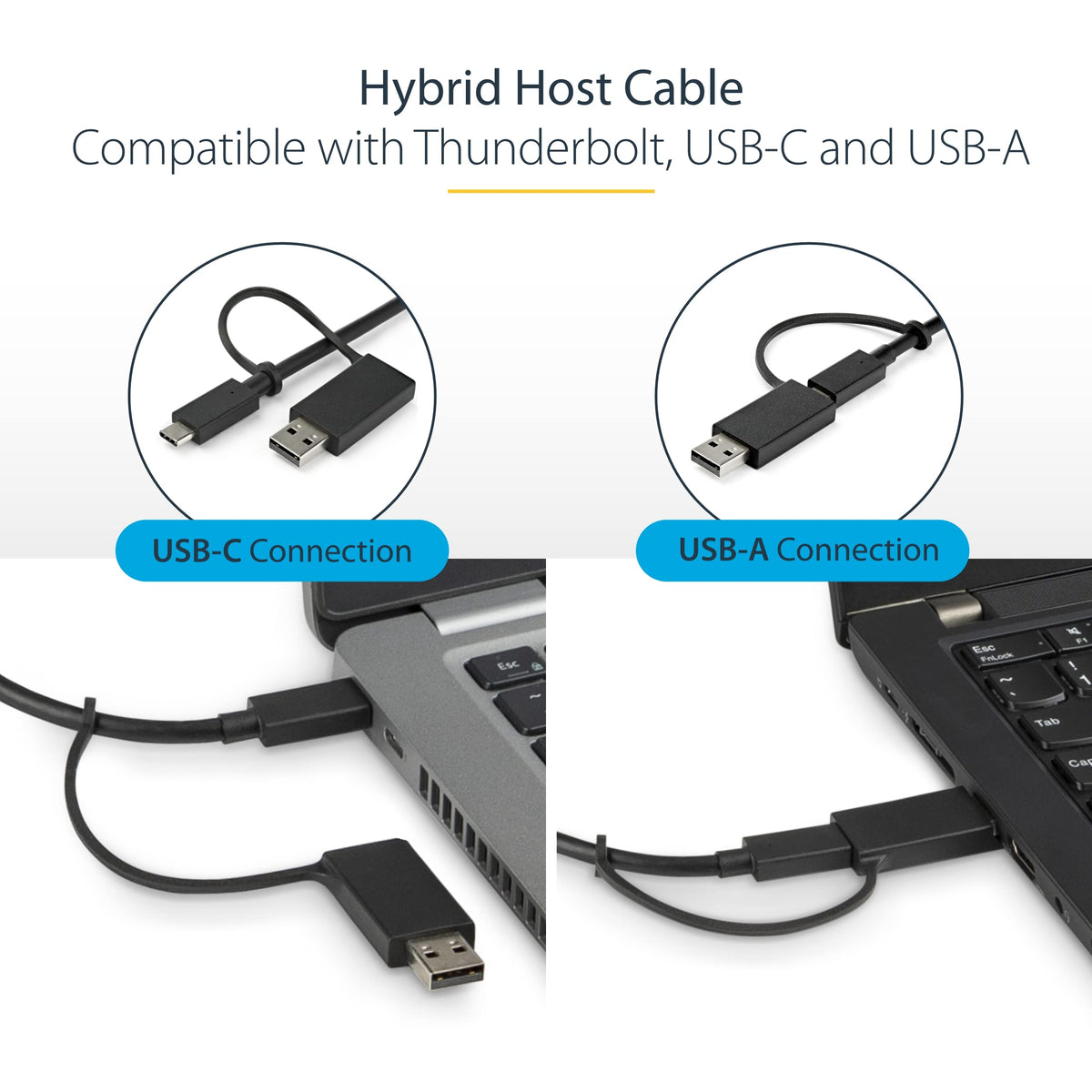 StarTech four USB 3.0 ports expand peripheral connectivity.