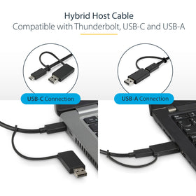 StarTech four USB 3.0 ports expand peripheral connectivity.