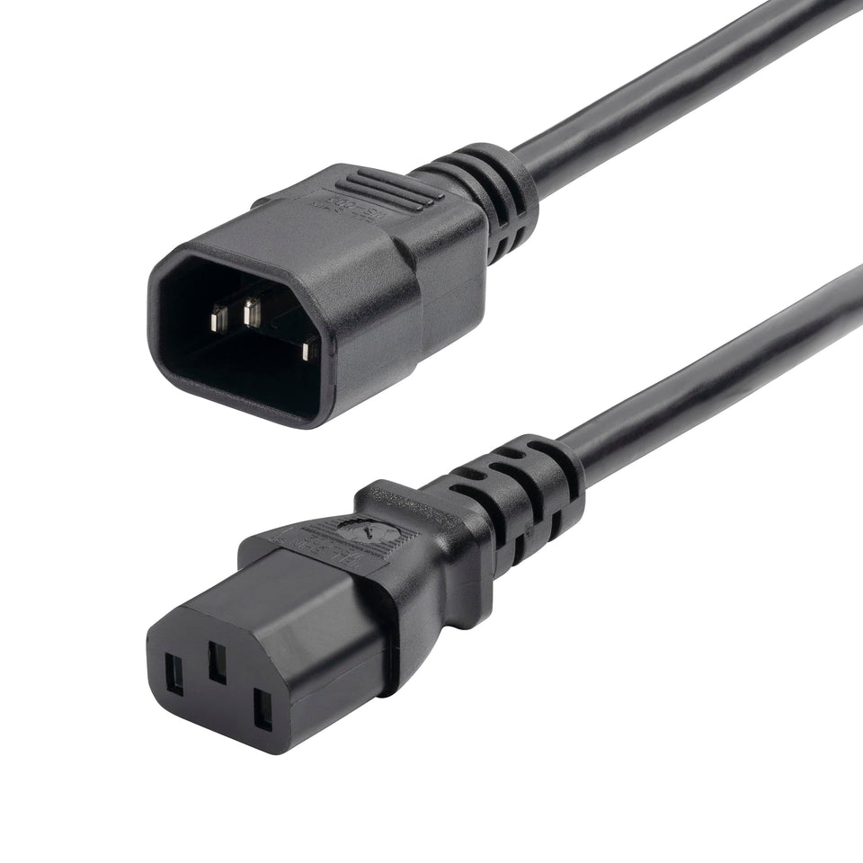 StarTech.com front view of C14 to C13 connector showing compact design and reliable connection
