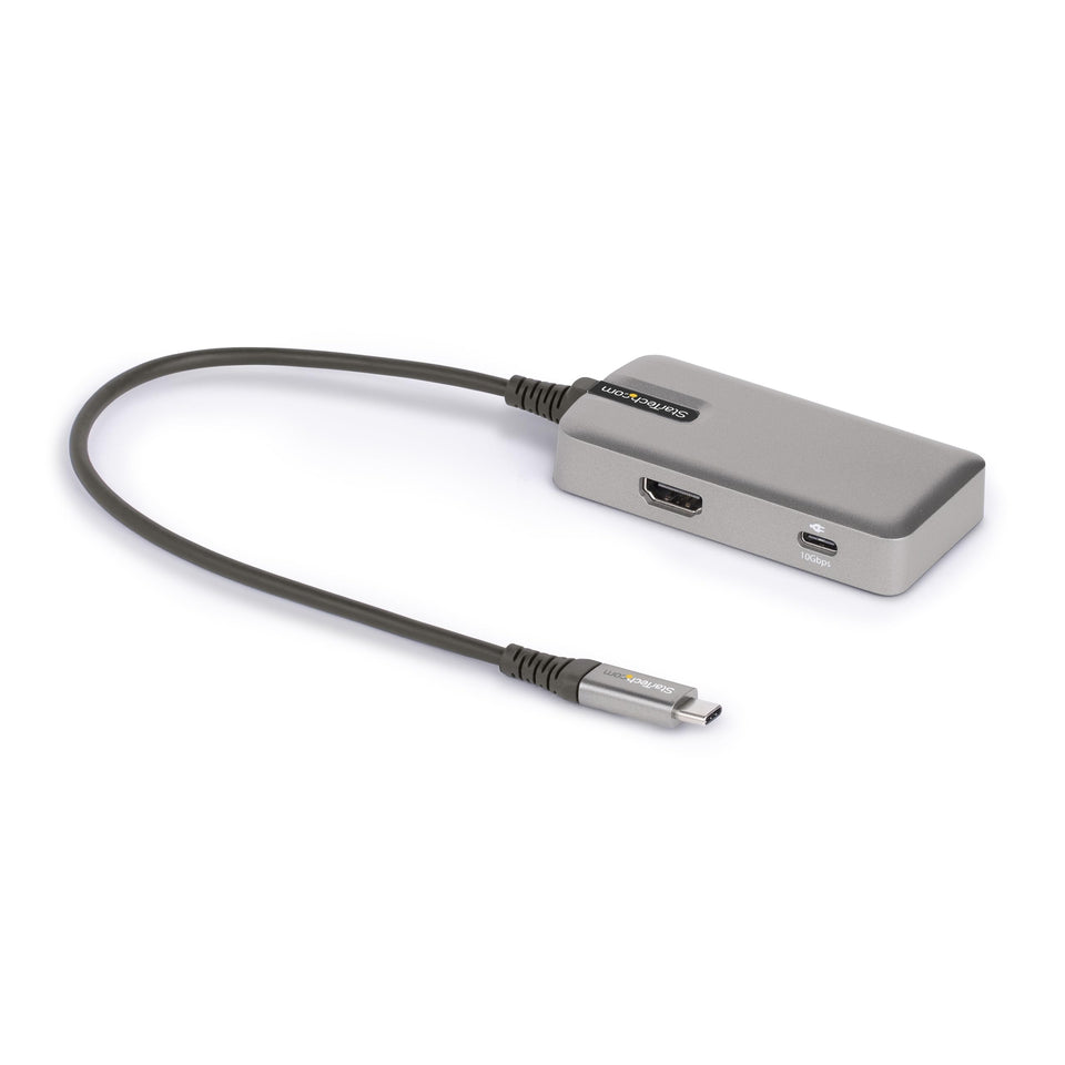 StarTech.com front view of hub showing compact design and ports, enabling desktop expansion